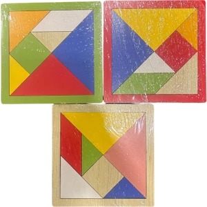 Renkli Eğitici Ahşap Tangram Geometrik Bloklar ’ Görsel Algısal Motor Gelişim