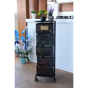 5 Katlı Metal Açılır Kapanır Kare Sebzelik