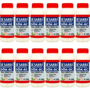 De Sarra Dök-Aç Lavabo Gider Açıcı Sıvı - 1 Litrelik 12 Adet - 1 Koli