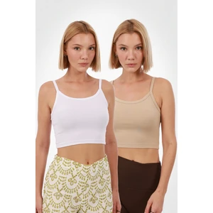 Kadın Askılı Crop 2'li Set