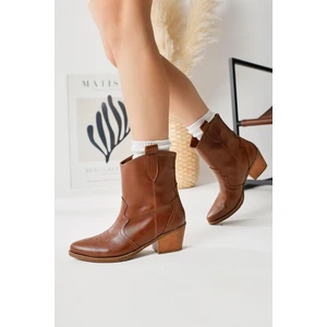 Joo Taba Sivri Burunlu Nakışlı Western Bot