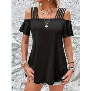 Reka Moda Kadın Kısa Kollu Beş Askılı Viskon Bluz