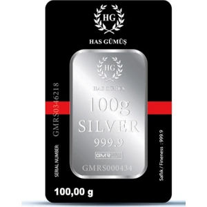Has Gümüş 100GR (999.9) Külçe Gümüş