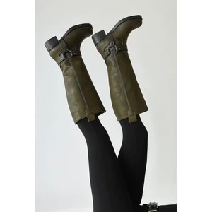 Soleil Haki Kemer Detaylı Çekme Çizme