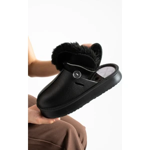 Çıkarılabilir Iç Astar Kürklü Yüksek Taban Eva Kışlık Kadın Terlik FTPOP25