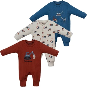 Araçlar Patiksiz Üçlü Tulum Set Kiremit