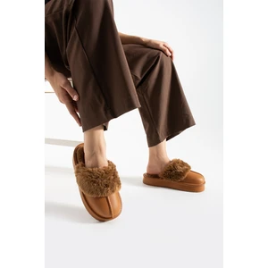 Çıkarılabilir Iç Astar Kürklü Yüksek Taban Eva Kışlık Kadın Terlik FTPOP25