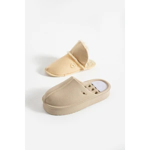 Çıkarılabilir Iç Astar Kürklü Yüksek Taban Eva Kışlık Kadın Terlik FTPOP25