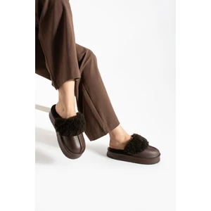 Çıkarılabilir Iç Astar Kürklü Yüksek Taban Eva Kışlık Kadın Terlik FTPOP25