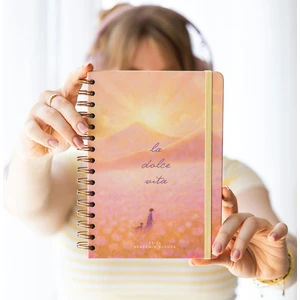 2025-2026 A5 Spiralli Renkli Akademik Ajanda 16 Aylık Motivasyon Sayfalı - Manzara