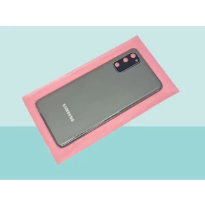 - Samsung Galaxy S20 Arka Kapak Batarya Kapağı (Cam Full Lensli) - Füme