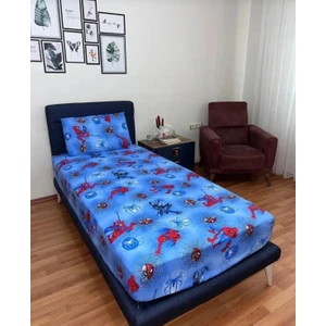 Çeyiz Tek Kişilik Lastikli Fitted Çarşaf Takımı Örümcek Adam