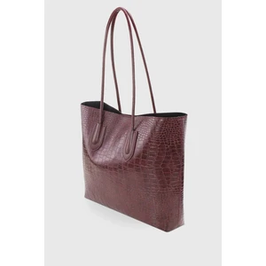 Bordo Kadın Retro El Ve Omuz Çanta  Shopper Çanta 264