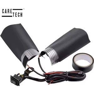 CARETECH CT-E043 Elcik Isıtma Motosiklet 2 Kademeli Isıtmalı Sarmalı Takım Motosiklet Gidon Evrensel