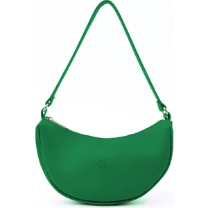 Çimen Yeşili SHK26 Tek Bölmeli Suni Deri El ve Omuz Çantası U:12 E:26 G:6 cm