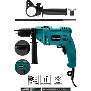 500W Darbeli Metal Şanzıman 13mm Elektrikli Matkap