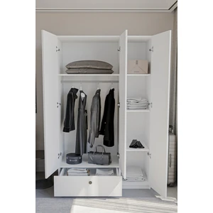 Eva 3 Kapaklı Çekmeceli Elbise Dolabı