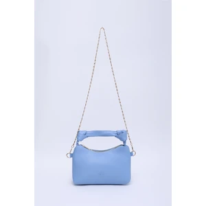 Mavi SHK24 Orjinal Soft Deri Düğüm Detaylı Zincir Askılı El ve Omuz Çantası U:14 E:22 G:8 cm