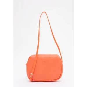 Turuncu U23 Suni Deri ,tek Bölmeli, Fermuarlı,süet Iç Kumaş, Ayarlanabilir Askılı, Mini Urban Omuz Çantası