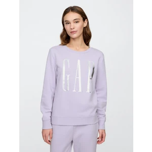 Kadın Lila Gap Logo Relaxed Fleece Sweatshirt
