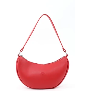 Kırmızı SHK26 Tek Bölmeli Suni Deri El ve Omuz Çantası U:12 E:26 G:6 cm
