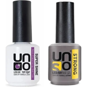 Top Coat 15 ml Super Shıne+Strong Base Coat 15 ml 2'li Set
