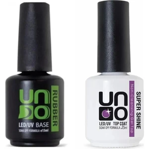 Rubber Base Coat 15 ml+ Top Coat 15 ml Super Shıne 2'li Set