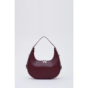 Bordo Shk110 Özel Ayarlanabilir Askılı Fermuarlı El, Kol Ve Omuz Çantası U:17 E:27 G:7 Cm