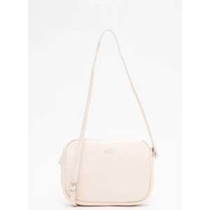 Krem U23 Suni Deri ,tek Bölmeli, Fermuarlı,süet Iç Kumaş, Ayarlanabilir Askılı, Mini Urban Omuz Çantası