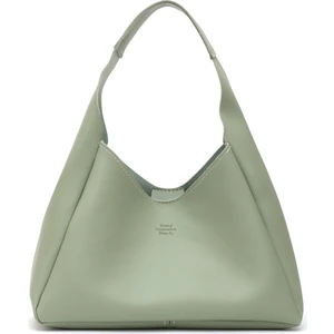 Mint Yeşil SHK19 Suni Deri, Çıtçıtlı, Tek Bölmeli, Fermuarlı Makyaj Çantalı, El, Kol ve Omuz Çantası