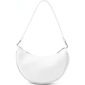 Beyaz SHK26 Tek Bölmeli Suni Deri El ve Omuz Çantası U:12 E:26 G:6 cm