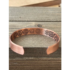 Rupen Kraft Saf Bakır Bilkeklik Koruma Dualı Şans Rakamlı Koruma Tılsımlı Bakır Bileklik