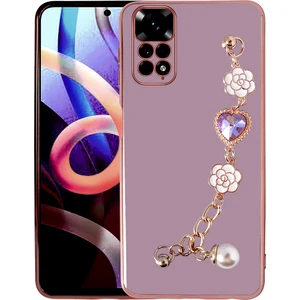 Cep Plus Xiaomi Redmi Note 11 Pro 5g Kılıf El Tutamaçlı Kamera Korumalı Cppl Taka Silikon Kapak-Mor