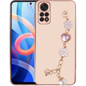 Cep Plus Xiaomi Redmi Note 11 Pro 5g Kılıf El Tutamaçlı Kamera Korumalı Cppl Taka Silikon Kapak-Pembe