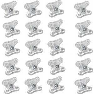 Açılı T Bağlantı Çektirme Şeffaf Plastik Köşe Birleştirme Kelebek Bağlantı (20 Adet)