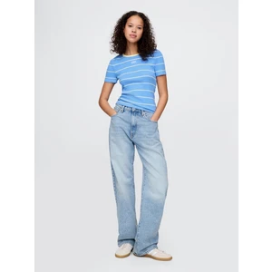 Kadın Mavi Modern Gap Logo Crop T-Shirt