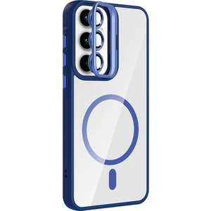 Galaxy A35 Kılıf Standlı ve Kamera Lens Hediyeli M-Safe Şarj Özellikli Zore Etro Kapak