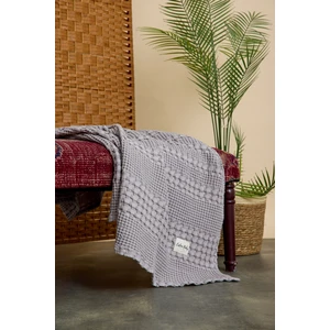 Caline Baby Premium %100 Pamuk Waffle Bebek Pikesi| 100x90 cm| Gri