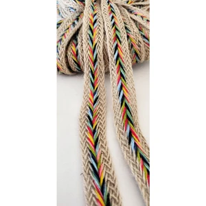 Altay Aksesuar Hasır Rengarenk Ipli Örme Ara Şerit