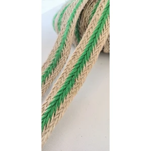 Altay Aksesuar Hasır Fıstık Yeşili Örme Ara Şerit