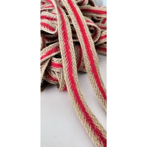 Altay Aksesuar Hasır Kırmızı Renk Örme Ara Şerit