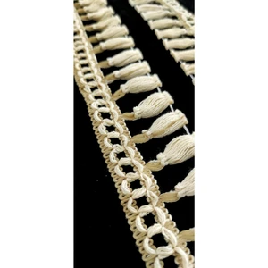 Altay Aksesuar Özel Krem Kahve Püskül Saçak