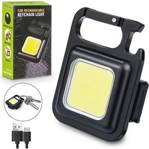 2 Adet USB Şarjlı Mini Kamp Feneri – Mıknatıslı, Şişe Açacaklı, El Feneri Özellikli