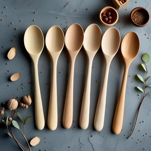 Duran Ahşap Kayın Yemek Gereçleri – Dayanıklı ve Şık 16 cm Doğal Kayın Kaşık