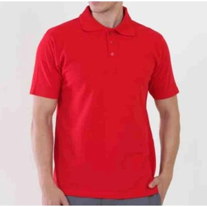 Kırmızı Erkek Polo Yaka Kısa Kollu Tişört