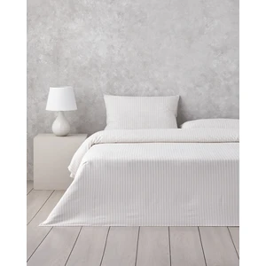 Stitch Line Ipliği Boyalı Tek Kişilik Nevresim Takımı 160X220 cm Bej