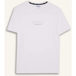 DeFactoFit Standart Fit Yumuşak Tuşe Bisiklet Yaka Baskılı Kısa Kollu Tişört C9268AX25AU