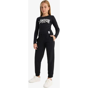 Kız Çocuk Standart Fit Basic Düz Beli Lastikli Okul Jogger Eşofman Altı Y1226A625AU
