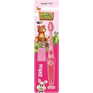 Sweet Animals Yumuşak Çocuk Diş Fırçası Pembe