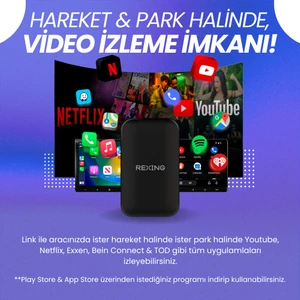 Link | Video Destekli 4GB/32GB Kablosuz Carplay & Android Auto Smart Aı Box Netflix&youtube